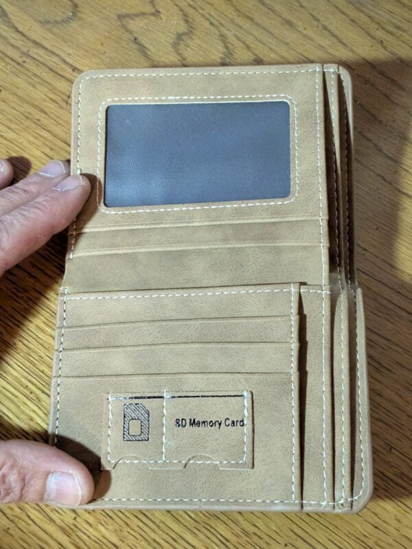 Single Fold Leather Wallet With 2 Bill Pockets, 7 Credit Card Pockets, 1 ID Pocket, & 2 Memory Card Pockets. Business Man's Wallet On Steriods!