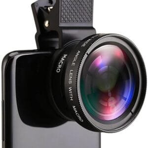 Fits Any Cell Phone! 37mm .45x 49uv Super Wide Angle Plus Macro Lens